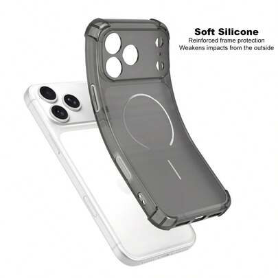 Étui de téléphone transparent à changement de couleur anti-chute mat avec 17 grandes fenêtres, convient pour iPhone 17 Pro Max / 15 / 16 / 15 / 14 / 13 / 12 / 11 Plus PRO | Design anti-chute ultra-fin avec protection intégrale, anti-traces de doigts, anti-rayures, style transparent de luxe, mode et élégant, découpes précises, non magnétique, ajustement fin, anti-dérapant anti-chute