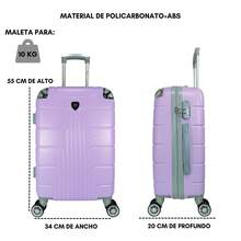 2-Piece Hard-Shell Suitcase Set, 20 And 18 Inches, Hand Luggage, 10KG And 8KG, Lightweight PC+ABS Material, 360° Detachable Wheels With Integrated Lock - Army Green - View 3