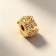 Hạt charm mạ vàng lấp lánh, phù hợp với vòng tay kiểu rắn nguyên bản, dây chuyền để tự làm trang sức bạc 925, quà tặng trang sức cho nữ, con gái. - Vàng - Xem 24