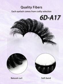 Bộ 10 cặp mi giả ENCHUW mềm mại, mỏng nhẹ, cong chữ D, làm từ lông chồn giả, trông như mi nối, tạo hiệu ứng mi dài và dày ấn tượng. - màu đen - Xem 3