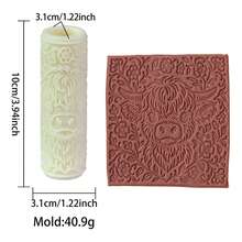 Highland Cow Pattern Rolling Pins Clay Tile Rollers 3D Printed Clay Texture Rollers DIY Floral Pattern Texture Pottery Tools - Highland Cow - View 13
