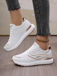 New Oversized Air Cushion Lightweight Casual Women's Shoes Women's Sports Shoes Road Running Shoes White Shoes Comfortable Outdoor Travel Shoes - Platinum - View 4