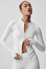 Alo Yoga Alo Alosoft Recharge Jacket True To Size Women's Vintage Pink W4777r - 白色 - 查看 3