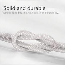 1pc/2pcs 60W USB Type C Cable USB-C Mobile Phone Fast Charging Charger Cable, Long Nylon Braided USB A To USB C Charger Cord Compatible For IPhone 16/16 Pro/16 Pro Max/16 Plus/For IPad Pro/ Air5/ MacBook/For For S22/S21/S20 Ultra - White - View 9