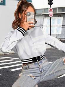 Women Disney Mickey Minnie Mouse Hoodies Graphic Tee Cute Top For Disney Fans Summer Casual Fashion Stylish Long Sleeve Crewneck Tee Black Bomber Jacket - 彩色 - 查看 1