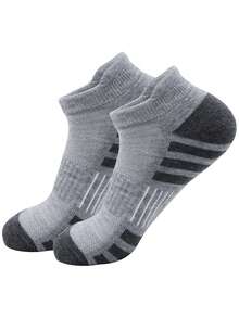 12 Pairs Men's Low-Cut Breathable Mesh Sports Socks, Solid Color Casual Ankle Socks For All Seasons - Multicolor - View 7