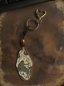 1 pieza Llavero bohemio de Aries y Tauro, llavero de metal esmaltado para hotel/coche, regalo perfecto para familia, amigos, colegas, parejas, cumpleaños - Cuerda colgante Constelación 1 - Ver 22