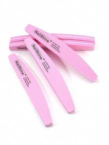 Mini Crescent-Shaped 100/180 Grit Sanding Sponge Nail File - Pink - View 7