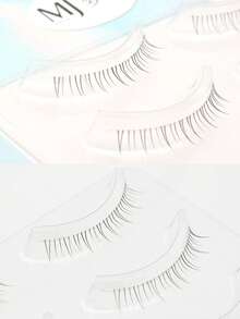 10 cặp mi giả trong suốt kiểu A, mi giả hình quỷ hoạt hình, mi dưới tái sử dụng, giúp mắt to hơn, thân thiện với người mới bắt đầu, thích hợp cho trang điểm hàng ngày, hẹn hò và trang điểm tự nhiên | Mi dưới, mi nối - Xem 4