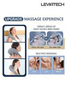 LEVIATECH Khăn choàng massage cơ thang rung điện, món quà thích hợp cho cha mẹ, dụng cụ massage cổ và vai, tương tự như máy massage hoặc đồ chơi massage rung lưng. - Xem 11