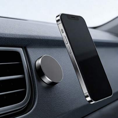 厨房磁性手机支架，MagSafe设计，强力吸附手机和钥匙，可重复使用且防滑，防水防油，适用于台面、墙面、橱柜，多角度调节，安装简便。