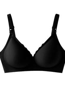 Hart & Haze 1件装孕妇哺乳文胸，透气产后哺乳文胸，舒适无缝无钢圈文胸 - 黑色 - 查看 9