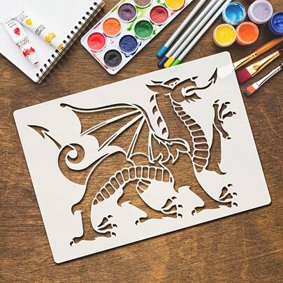 21.0 X 29.7 Cm Reusable Dragon Template, For Painting, Scrapbooking, Home Decor, Furniture Stencil