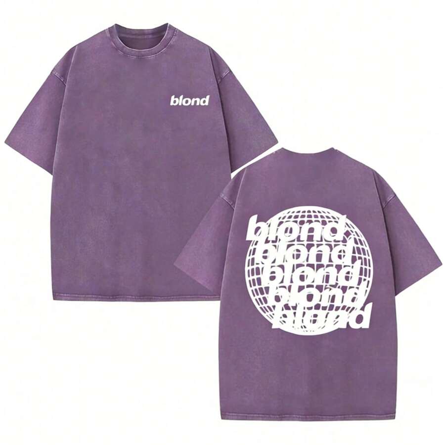 2026 Summer TopsWomen's Vintage California Los Angeles Graphic T-Shirt - Casual Round Neck, Short Sleeve, Cotton, Machine Washable, EST 1776 Print202 - 紫色 - 查看 1