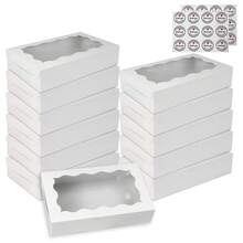 7x4.9.X1.5 Inches Bakery Boxes With Window, Cookie Boxes For Packaging, Treat Boxes For Cupcakes, Valentine's Day, Mother's Day, Christmas, Ana Holiday Gatherings. - View 9