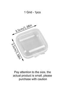 1pc Transparent Plastic Storage Box, Five/Ten Grid Storage Box, Hair Accessories Portable Divided Box With Snap Button, Plastic Cosmetic Storage Box, Beauty Makeup Hair Tool Storage Small Box, Desktop Storage Box, Small Accessory Box, Multi-Purpose Organizing Box For Small Items, Small Toys, Jewelry, Stickers, Small Cards, Hair Accessories Storage Box, Jewelry Storage Box, Suitable For Cosmetics, Hair Clips, Headwear. - Multicolor - View 11