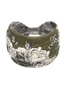 1/6 包波西米亚风宽发带，女士款，弹性运动发带，涤纶材质，时尚设计，多种印花，不含羽毛。 - 彩色 - 查看 6