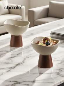 choxila Conjunto de 1 peça em cerâmica: xícaras de sobremesa, tigelas de sobremesa, pratos de aperitivo e bandeja para servir. Ideal para chá da tarde, reuniões familiares, uso no quarto e cafés. - xícara de sobremesa - Ver 2