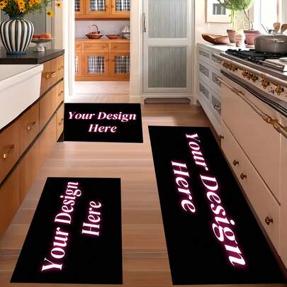 Flannel Customizable Flannel Kitchen Set Rug , Living Room, Bedroom, Foyer, Bathroom, With Photo, Logo And Text Personalized Design - Lightweight, Non-Slip, Washable Set Rug,2D Flat Personalized Door Mat, Local Printed Custom Photo Door Mat, Custom Text Bath Mat, Family Last Name Custom Doormat, Custom Welcome Door Mat Kitchen Floor Mat Entrance Door Mat Bathroom Mat, Kitchen Carpets, Laundry Room Decorations, Balcony Carpets, Comfortable Standing Mat Home Decorations Gift Non-Slip,Party Daily Anniversary Party Valentine's Day Wedding Anniversary Easter Mother's Day Graduation Father's Day Birthdays Anniversaries Thanksgiving, Christmas, Halloween, New Year's Mat Indoor/Outdoor Use, Durable Polyester, Festive Home Accent, Bathroom Entrance Mat