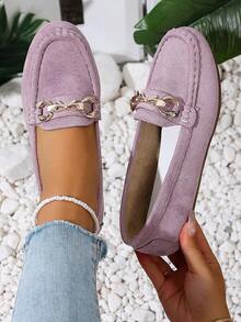 2026 Mocasines planos, zapatos de suela blanda tipo slip-on, zapatos casuales cómodos para todas las estaciones - Púrpura malva - Ver 7