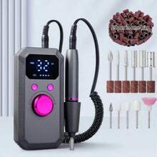 Máy mài móng tay điện sạc lại 20.000 vòng/phút, máy mài móng acrylic, gel và đánh bóng chuyên nghiệp cầm tay với 11 lưỡi mài, thiết kế không dây, phù hợp cho salon và gia đình, dụng cụ tốc độ cao, món quà tuyệt vời dành cho phụ nữ. - Nhiều màu - Xem 2