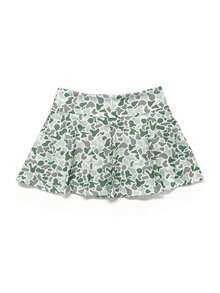 Cute Summer Dress Dopamine Camo Print Mini Skirt Casual Elegant Skirt Thin Quick Dry Sports Skirt With Liner Women Summer Outfits - 薄荷綠 - 查看 2