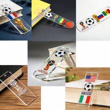 FIFA 3个世界杯国家队队徽书签，世界杯球迷周边商品，透明亚克力书签礼品 - 多色 - 查看 2