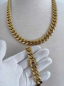 8-14mm Men's Hop Cuban Chain Necklace – HipHop Jewelry Luxury 14K Gold Plated Choker Solid Miami Cuban Link Chain Necklace Men Monaco Chain Men Men Jewelry Cuban Link Chain Men Gold Chain Cuban Link Chain Women Baddies Chain As Party & & Stage Show Auspicious New Year Gifts - 14MM (0,55 inch) - Xem 9