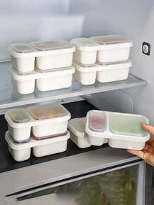 1个/3个/5个装可重复使用便携式野餐盒，带盖，可作便当盒、食品储存容器、酱料碟，适用于派对、野餐、旅行、零食、水果蔬菜拼盘等场合 - PP材质。可微波炉加热，可用洗碗机清洗。适合办公室、学校和户外活动。 - 彩色 - 查看 8