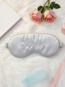 1 chiếc mặt nạ ngủ tùy chỉnh, mặt nạ ngủ cá nhân hóa, mặt nạ ngủ thêu | Che mắt ngủ mềm mại, ấm áp, bịt mắt chắn sáng, chất liệu polyester, có sẵn màu hồng, bạc - Lý tưởng cho tiệc cưới, tuần trăng mật, ngày cưới - Nhiều màu - Xem 9