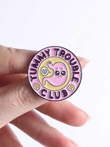 1/4 piezas Broche lindo de estómago triste, insignia de club de animales con dolor abdominal llorando, accesorio de moda, diseño unisex, regalo para uso diario - Multicolor - Ver 8