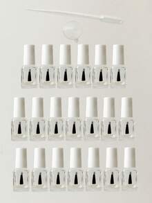 5个/10个/20个/30个/50个装方形透明玻璃可填充指甲油瓶，容量分别为3毫升/5毫升/7毫升/8毫升/10毫升/12毫升/15毫升，便携式美甲样品瓶，带刷子 - 查看 51