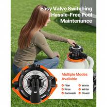 13 In Sand Filter Pump For Above Ground Pool, 0.75 HP 3500 GPH, Swimming Pool Sand Filter Pump With Pre-Assembled Core & Leak-Resistant Design, 6-Way Valve, High-Efficiency Filtration For Pools - 查看 6