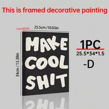 1/6pcs Black And White Canvas Art Wall Room Posters, Bold Room Decoration Aesthetic Murals, Framed+Frameless Room Decoration Supplies/Compromise Home Decoration, Fashionable Posters, Cute Room Decoration, Quirky Art Prints, Cool Room Decoration Supplies, Office Decoration, Bar Decoration, University Dormitory Decoration, Bedroom Decoration, Living Room Decoration, Kitchen Decoration, Bathroom Decoration - Multicolor - View 17