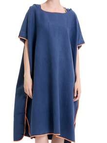 超细纤维冲浪斗篷，潜水服更换浴袍，带帽速干泳池游泳沙滩巾 - 連帽款 - 查看 11