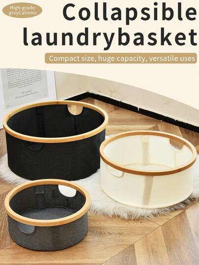 1 pieza Cesta para ropa sucia con tapa, cesta plegable de tela Oxford para almacenamiento de ropa sucia, cesta de lavandería para el hogar