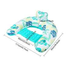 Phao bơi bơm hơi dành cho người lớn, ghế hồ bơi có giá để cốc, bóng nước, giường nổi bơm hơi, võng hình lá, thích hợp cho các hoạt động vui chơi dưới nước mùa hè thư giãn, tiệc bể bơi, bãi biển. - A - Xem 2