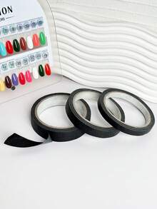 Băng keo che móng màu đen, băng keo chống lem màu, dụng cụ chăm sóc móng thực tế, không trong suốt, có thể tháo rời, phụ kiện tạo kiểu móng nghệ thuật. - Nhiều màu - Xem 3