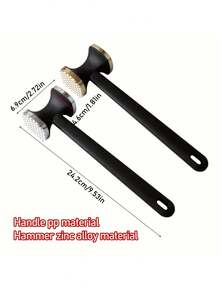 1 cái dụng cụ làm mềm thịt bằng hợp kim nhôm, dụng cụ nghiền thịt gà, máy xay thịt thủ công, dụng cụ đập thịt đa năng dùng để làm mềm thịt gà và thịt bò. - màu đen - Xem 6