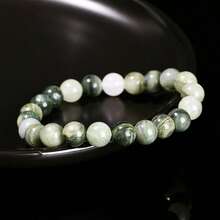 天然绿色东陵玉手链，波西米亚风格，平衡精神，优雅女士珠宝礼品，高端串珠配饰，招财纳福，精湛工艺 - 多色 - 查看 4