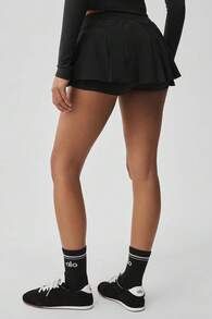 Alo Yoga Double Or Nothing Tennis Skirt Women's Vintage Pink True To Size W6574r - 黑色 - 查看 4