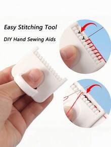 2/1pc Simple Sewing Tools And Hand Sewing Aids: Multi-Functional Edge And Repair Assistant. Made Of Durable Plastic, Ideal For Home Edge And Seam Tasks. Perfect Sewing Accessory Designed For Beginners And Seniors, Helping You Easily Complete Various Sewing Projects - Ergonomic Design. - A - View 4