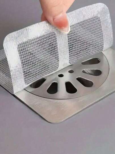 Bộ 10/50 miếng chặn tóc dùng một lần cho bồn tắm nhà tắm - Bộ lọc tóc cho cống thoát nước vòi sen kèm lưới lọc bồn rửa sàn, miếng dán lưới lọc tóc bằng nhựa dùng trong gia đình.