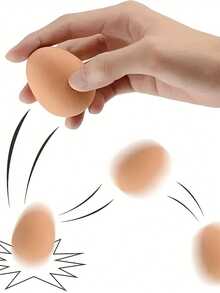 1个逼真弹性蛋，魔术道具，节日派对表演，减压玩具 - 彩色 - 查看 5