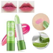 1/5PCS Aloe Vera Lipstick, Long Lasting Nutritious Lip Balm Lips Moisturizer Magic Temperature Color Change Lipstick - 多種口味 - 查看 4