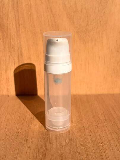 Frasco Airless Transparente 15ml Vácuo Portátil Plástico Recarregáveis Com Válvula Pump
