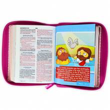 Biblia Mi Gran Viaje De Bolsillo Con Cierre RV1960, Imit Piel Fúcsia Con Asa De Mano - Single Book - View 3