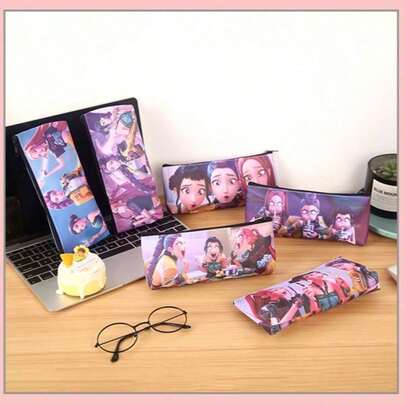 Hasbro 女生组合铅笔盒，可爱学生大容量文具袋，PU单层收纳袋