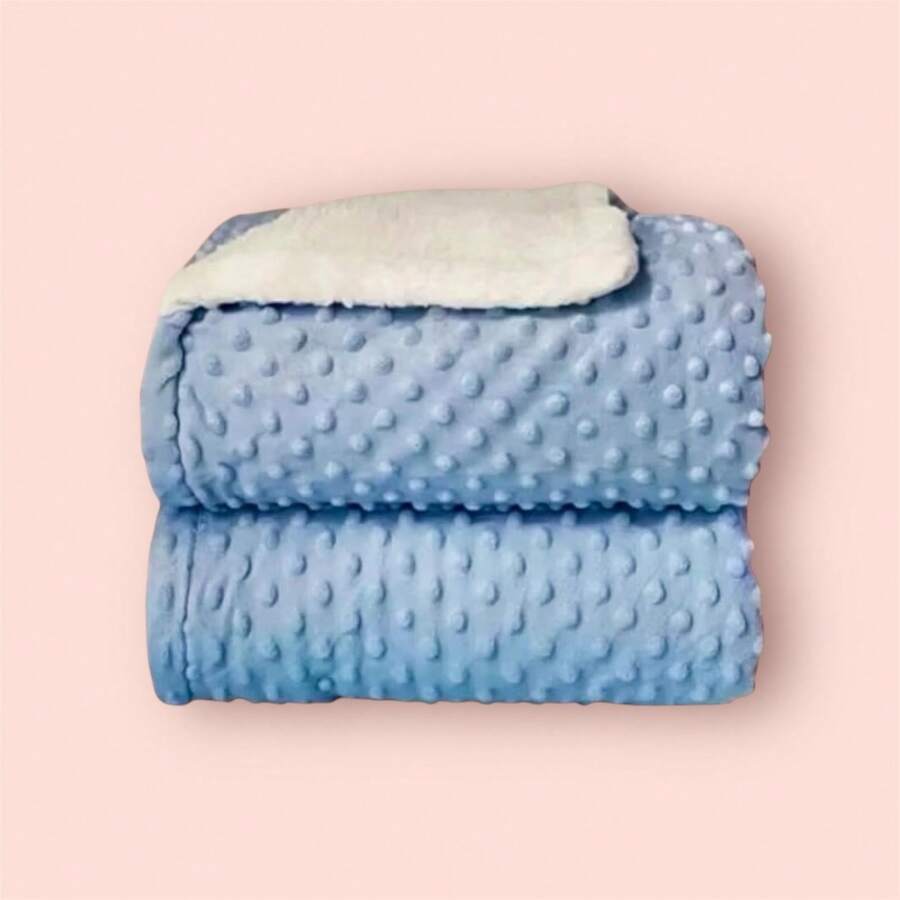 Luxury Double-Sided Baby Blanket - Azul Bebe - View 1