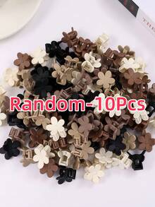 Set casuali di 4, 10 o 20 pezzi. Fermagli per capelli a forma di fiore a cinque petali in tonalità marroni latte. Accessori per capelli da donna di colore solido con finitura opaca. Fermagli per capelli di piccole dimensioni e semplici. Perfetti per fissare code di cavallo alte. Accessori per capelli carini. Ottimi regali per famiglia e amici. Regali per la Festa della Mamma. Fermagli per capelli da spiaggia per outfit estivi, viaggi, compleanni - Multicolore - Visualizzare 7